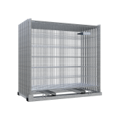 SET | with 20 construction fences | on storage and transport pallet | Clture mobile ,,Profiavec crochets et illets